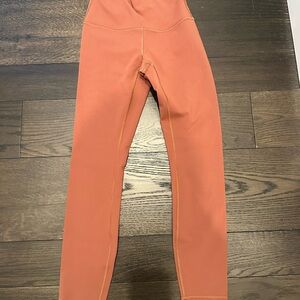 Lululemon Athletica Wunder Train High Rise 25” Rust Leggings
